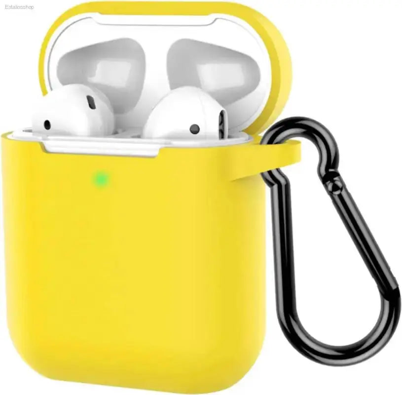Stylish Grayish Purple Silicone AirPods Case with Keychain - Estalios