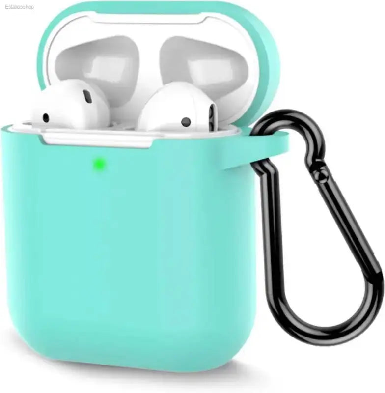 Stylish Grayish Purple Silicone AirPods Case with Keychain - Estalios