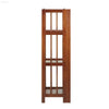 Stylish Mahogany Folding Bookcase - 3 Shelves, Perfect for Home or Office! - Estalios