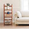 Stylish Mahogany Folding Bookcase - 3 Shelves, Perfect for Home or Office! - Estalios