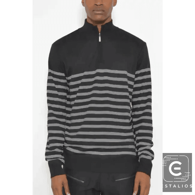 Amp Up Your Look with the Ultimate Striped Quarterzip Set - Estalios