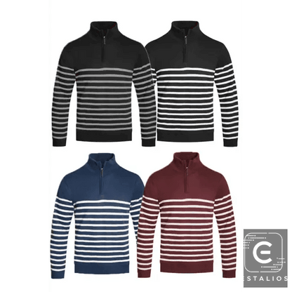Amp Up Your Look with the Ultimate Striped Quarterzip Set - Estalios