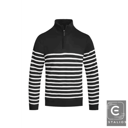 Amp Up Your Look with the Ultimate Striped Quarterzip Set - Estalios