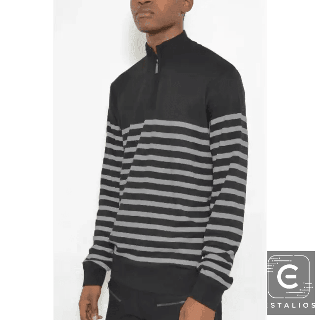Amp Up Your Look with the Ultimate Striped Quarterzip Set - Estalios