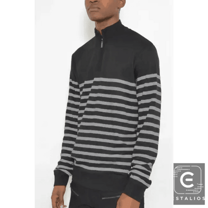 Amp Up Your Look with the Ultimate Striped Quarterzip Set - Estalios