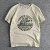 Summer American Retro Locomotive Pattern Men's T-Shirt - Estalios