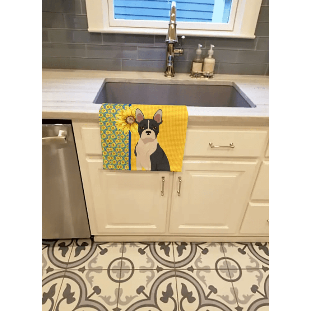 Boston Terrier Towel: Wipe Up Woof-tastic Fun! Dog-themed Kitchen Towel. Dog-themed Kitchen Towel - Estalios