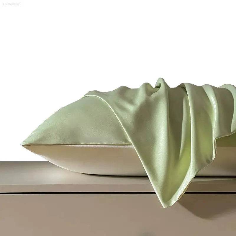 Summer Washed Ice Silk Double Pillow Case for Home Use - Estalios