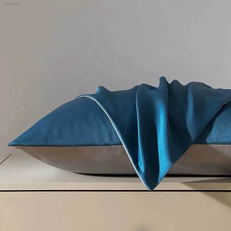 Summer Washed Ice Silk Double Pillow Case for Home Use - Estalios