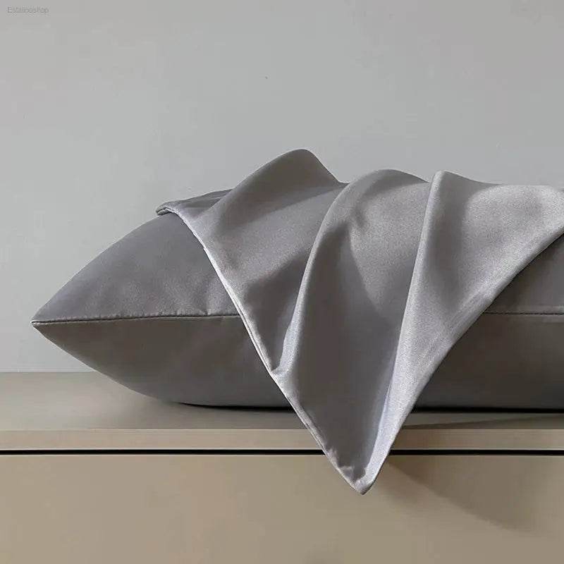 Summer Washed Ice Silk Double Pillow Case for Home Use - Estalios