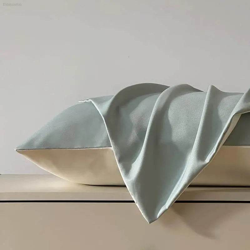 Summer Washed Ice Silk Double Pillow Case for Home Use - Estalios