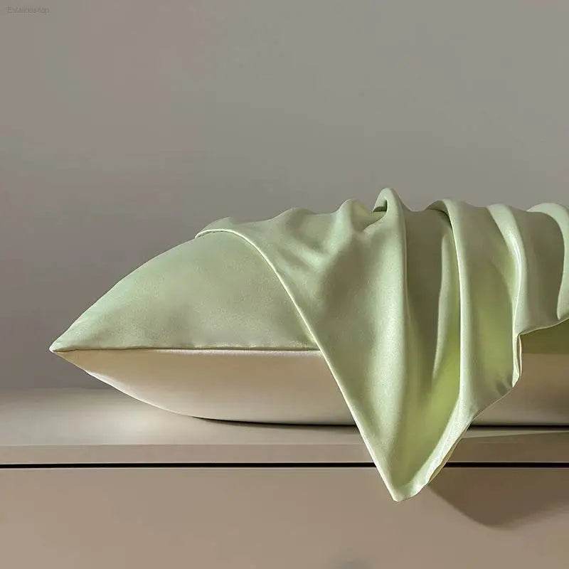 Summer Washed Ice Silk Double Pillow Case for Home Use - Estalios