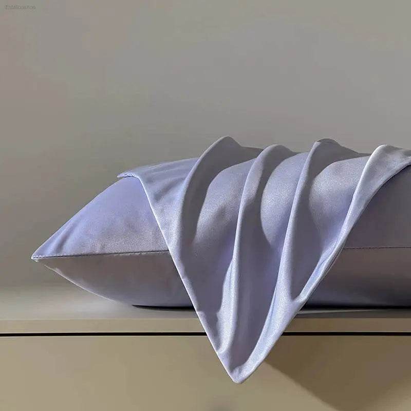Summer Washed Ice Silk Double Pillow Case for Home Use - Estalios