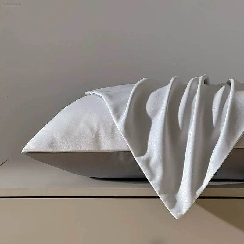Summer Washed Ice Silk Double Pillow Case for Home Use - Estalios