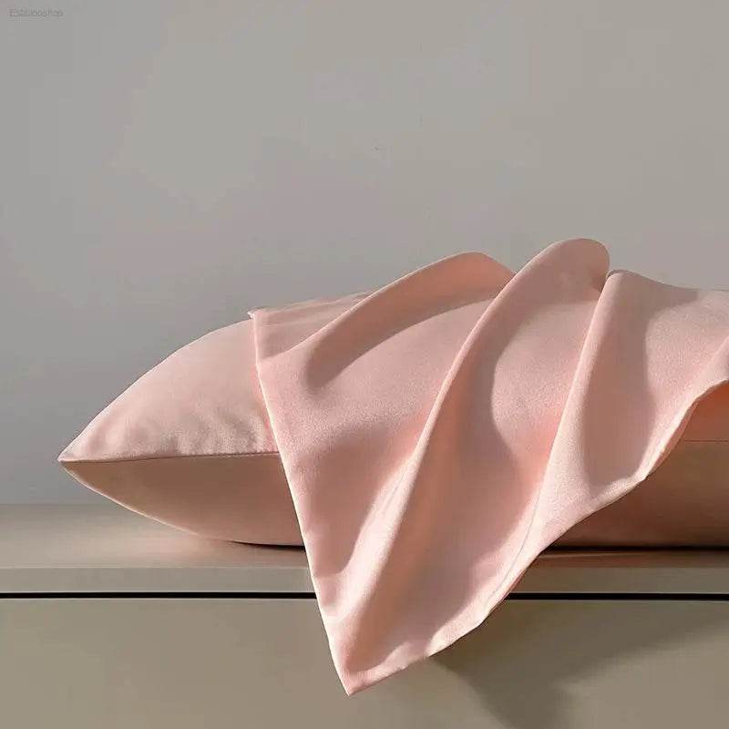 Summer Washed Ice Silk Double Pillow Case for Home Use - Estalios