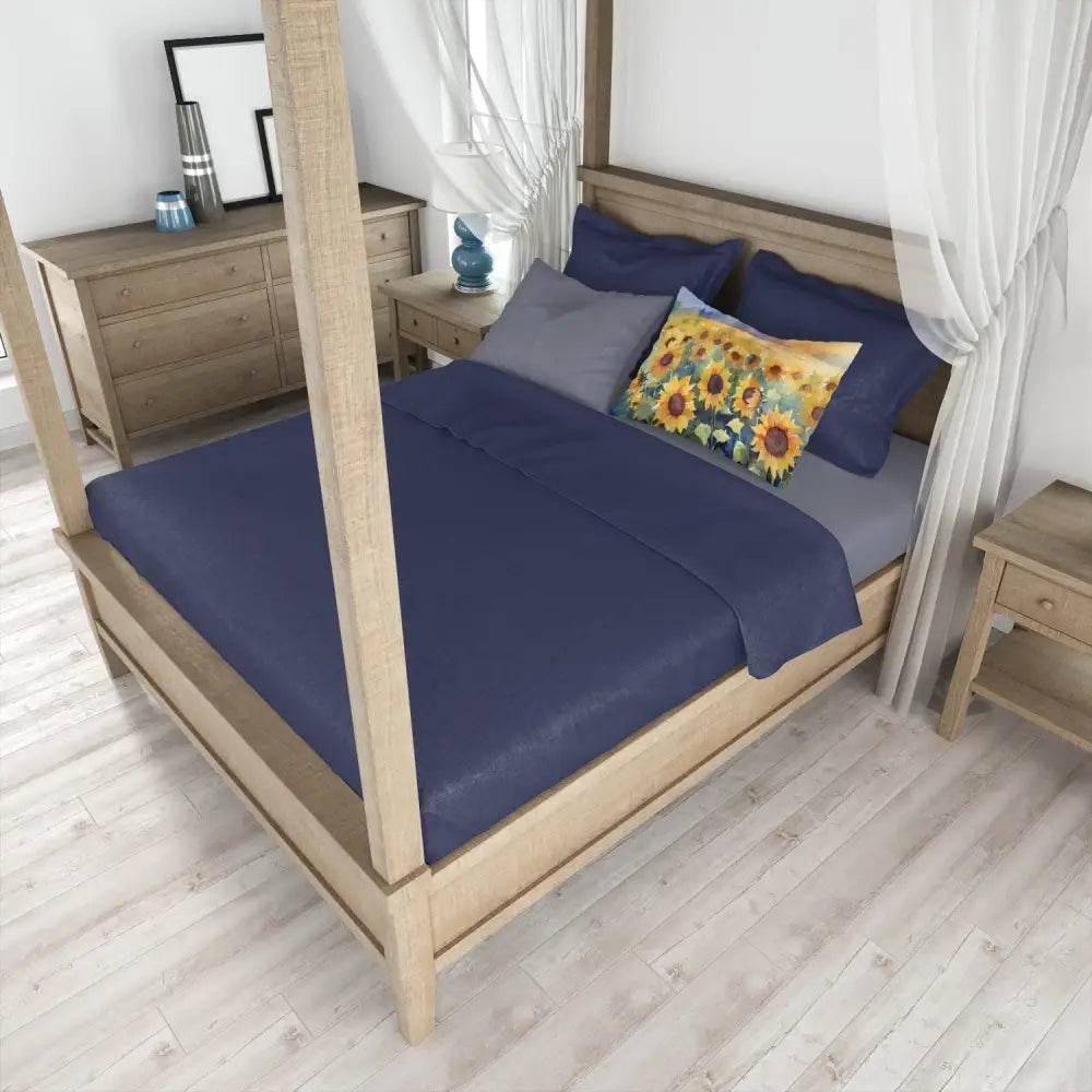 Wake Up to Sunshine: Sunflower Bed with Watercolor Standard Pillowcase! Dream in Bloom with our Sunflower Bed and Watercolor Standard Pillowcase Collection! Transform your Bedroom - Estalios