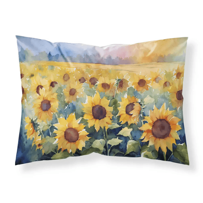 Wake Up to Sunshine: Sunflower Bed with Watercolor Standard Pillowcase! Dream in Bloom with our Sunflower Bed and Watercolor Standard Pillowcase Collection! Transform your Bedroom - Estalios