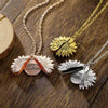 Sunshine Sunflower Pendant Necklace Duo: Radiate Joy Two-piece Sunflower Pendant Necklaces. these Sunflower Pendant Necklaces will Add Sunshine to your Day. Silver Sunflower Pendant Necklace - Estalios