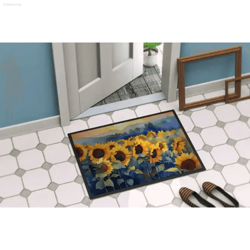 Sunshine Welcome: your Sunflower Field Doormat Awaits! **product Description:** Brighten your Doorstep with our Cheerful Sunflower Field - Estalios