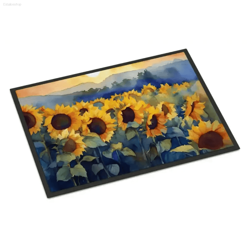 Sunshine Welcome: your Sunflower Field Doormat Awaits! **product Description:** Brighten your Doorstep with our Cheerful Sunflower Field - Estalios