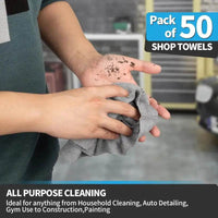 Super Absorbent Gray Bamboo Charcoal Dishcloths - 1/12PCS Microfiber Kitchen Wiping Rags for Anti-Grease Cleaning - Estalios