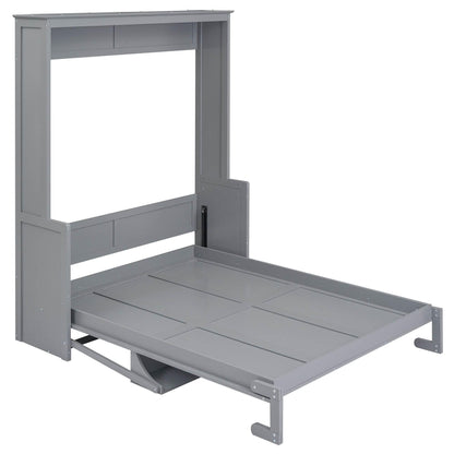 Super Cool Gray Kids Murphy Bed and Wall Cabinet Combo - Estalios