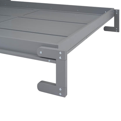 Super Cool Gray Kids Murphy Bed and Wall Cabinet Combo - Estalios