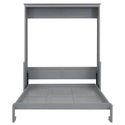 Super Cool Gray Kids Murphy Bed and Wall Cabinet Combo - Estalios