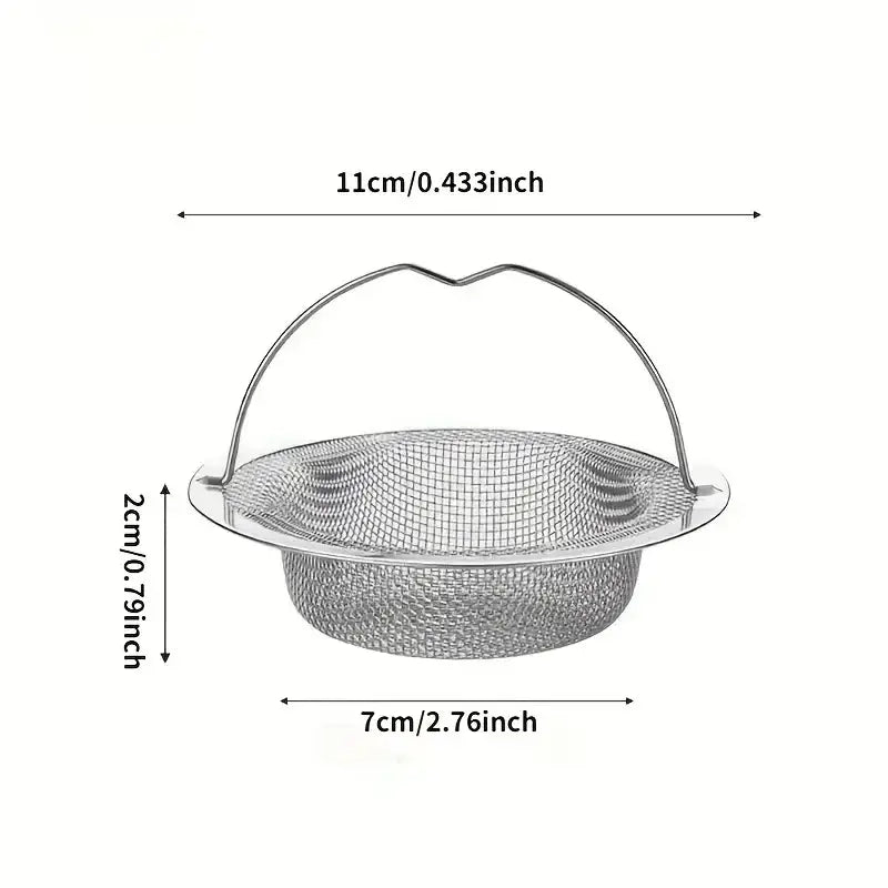 Stainless steel Super Sink Strainer Drain Hole Filter for easy bathtub hair catcher