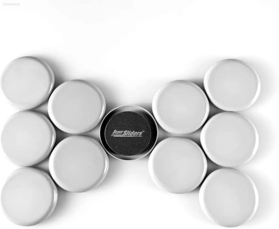Effortless Moving with Super Sliders: 2.5" Round Reusable Furniture Sliders for Carpet - 8 Pack in Gray