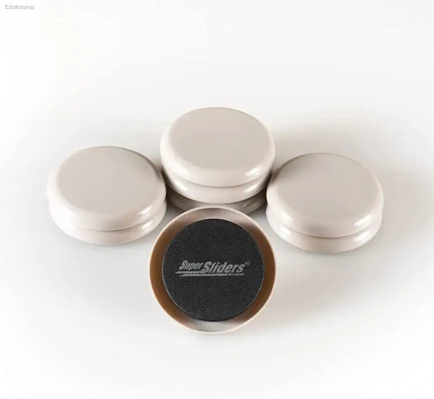 Super Sliders 2.5 Inch Round Reusable Furniture Sliders for Easy Movement on Carpeted Surfaces