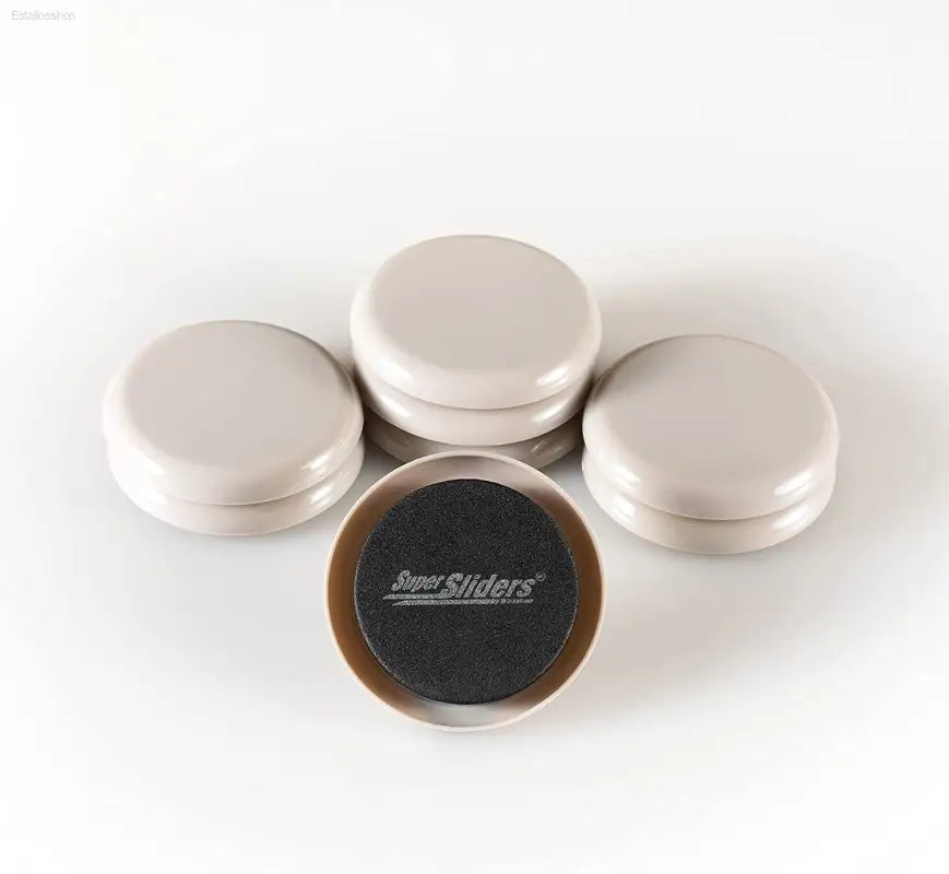Effortless Moving with Super Sliders: 2.5" Round Reusable Furniture Sliders for Carpet - 8 Pack in Gray
