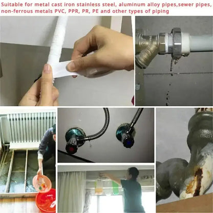 Image of Super Strong Waterproof Silicone Tape fixing plumbing leak repair scenarios