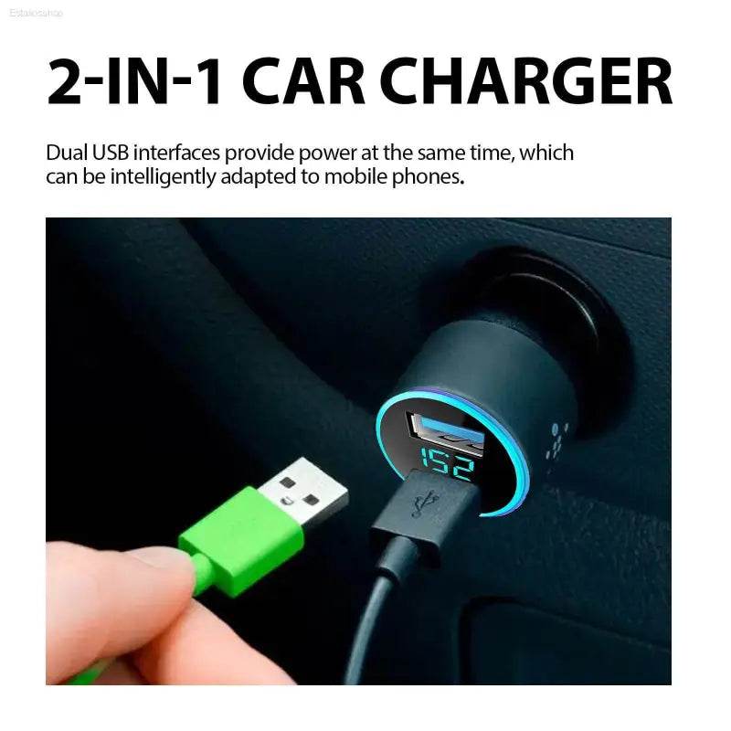 Dual USB car charger.