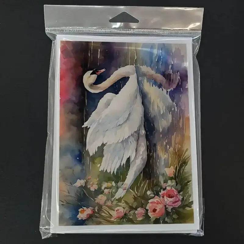Swan Song Greeting Cards: Artistic Cover Stock! Here is a Product Description Following your Directions: Introducing our Exquisite Swan Watercolor Greeting Cards, the Perfect Way - Estalios
