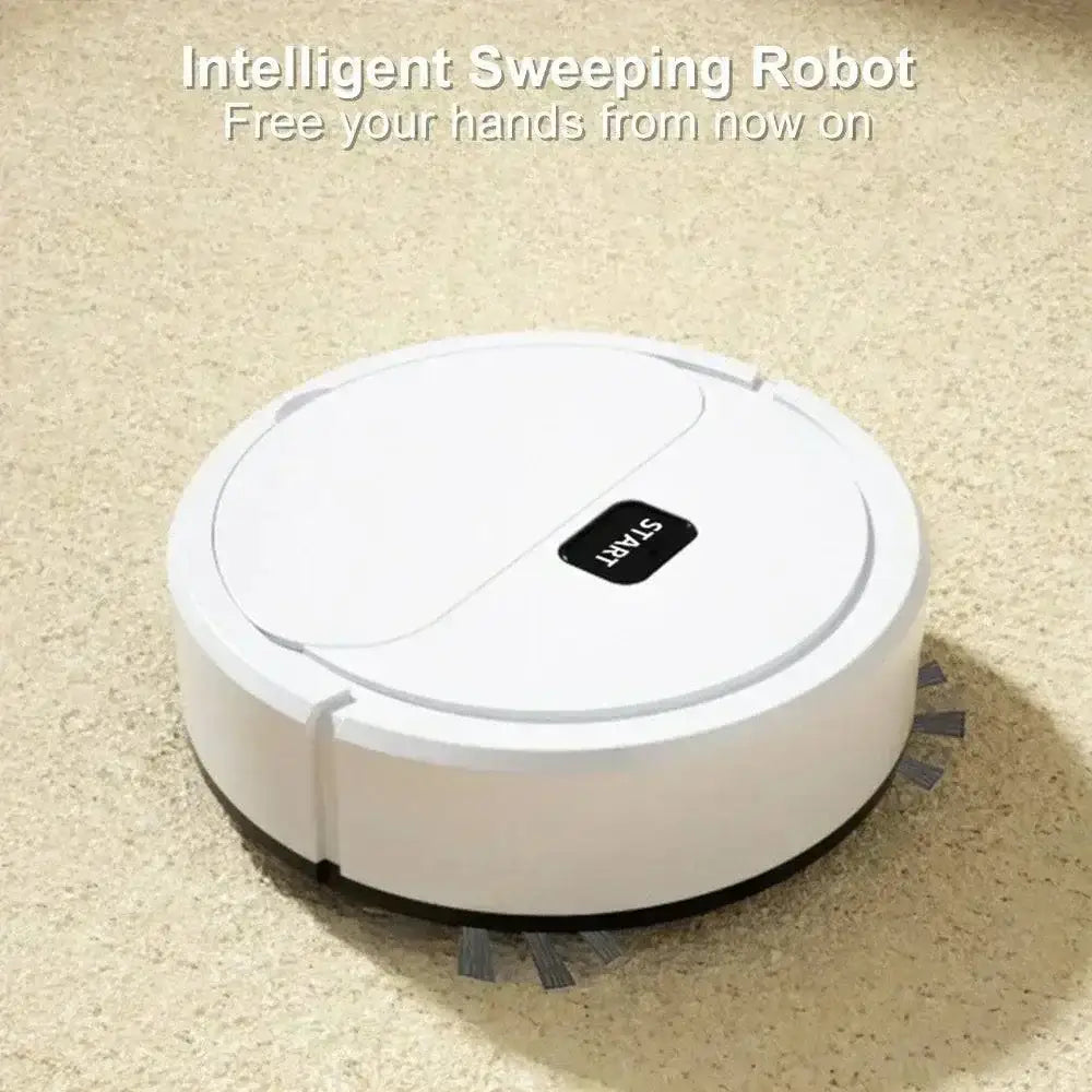 White round sweeping robot perfect for a fully automatic household cleaning