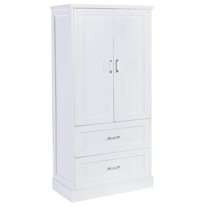 Tall Bathroom Storage Cabinet with Adjustable Shelf and Drawers - Estalios