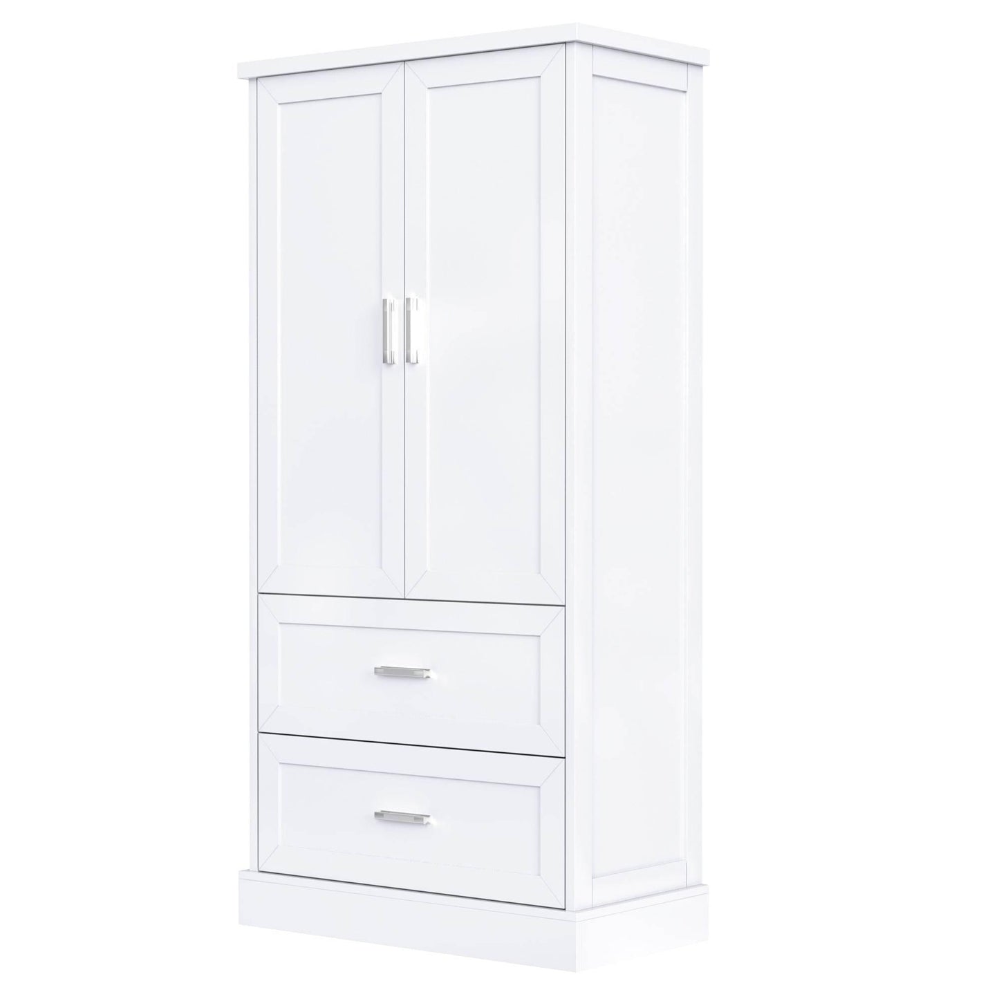 Tall Bathroom Storage Cabinet with Adjustable Shelf and Drawers - Estalios