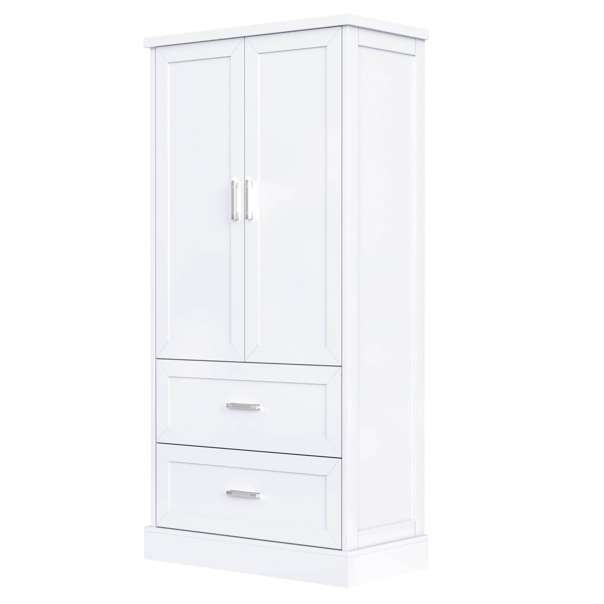 Tall Bathroom Storage Cabinet with Adjustable Shelf and Drawers - Estalios