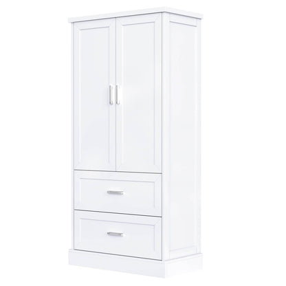 Tall Bathroom Storage Cabinet with Adjustable Shelf and Drawers - Estalios