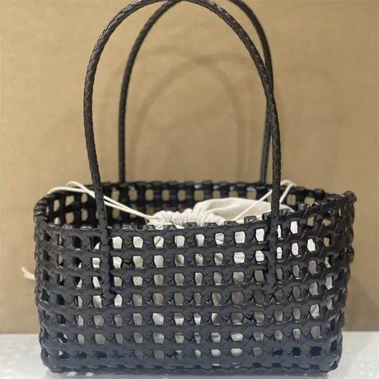 Tan Woven Tote Bag with Drawstring Liner for Style - Estalios