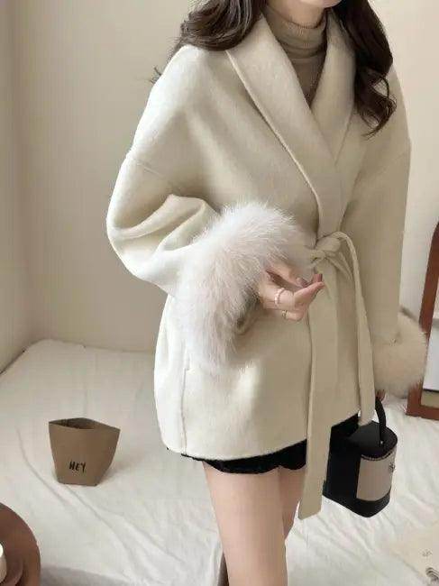 Fierce Fur-Cuffed Wool Coats for Chic Winter Style - Estalios