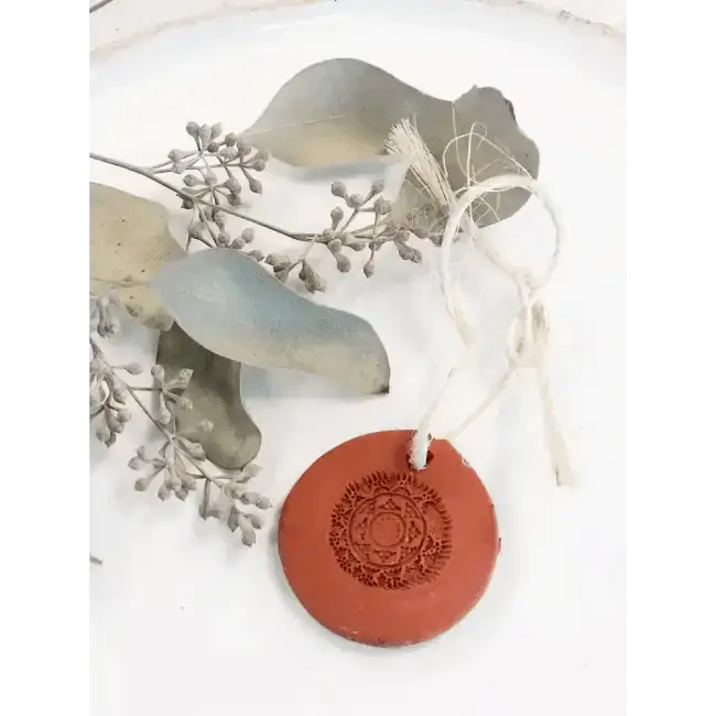 Terracotta Mandala Ornament for Relaxing Essential Oil Diffusing for Mindfulness Practitioners