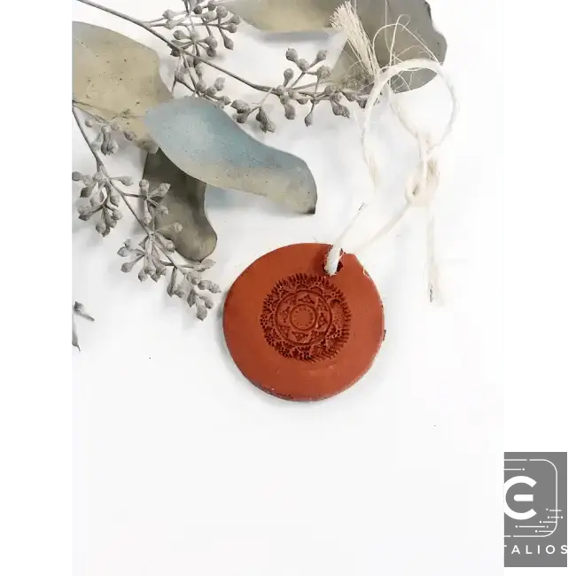 Terracotta Mandala Ornament for Relaxing Essential Oil Diffusing for Mindfulness Practitioners