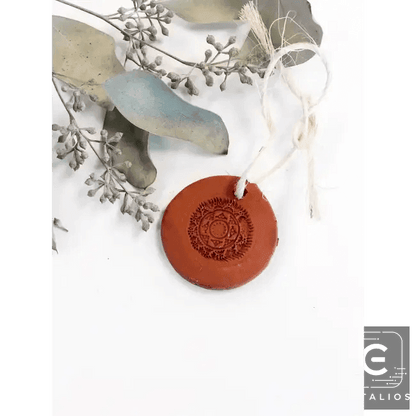 Terracotta Mandala Ornament for Relaxing Essential Oil Diffusing - Estalios