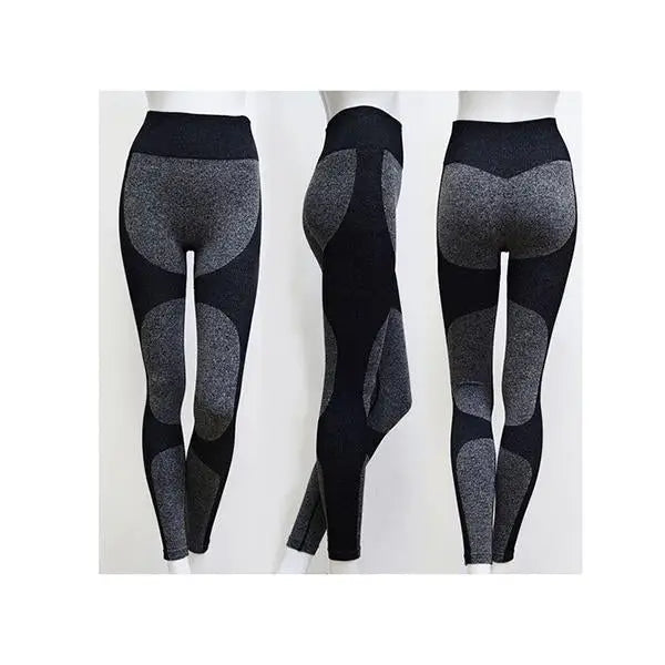 Two-tone high waist athletic seamless yoga leggings for a stylish workout look