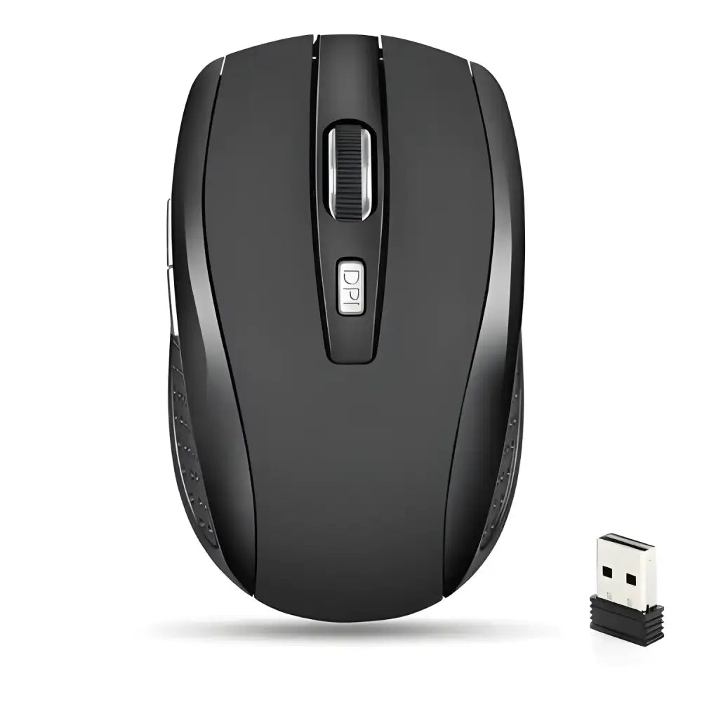 Slick black wireless computer mouse perfect for effortless navigation and stylish setups