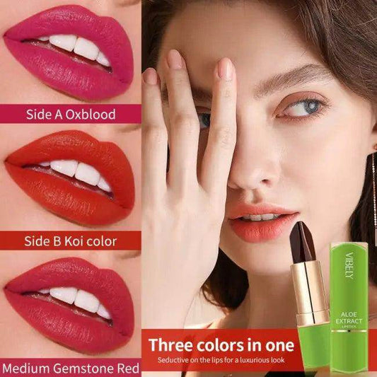 Diamond Velvet Tri-Color Magic Lipstick for Vibrant Looks - Estalios
