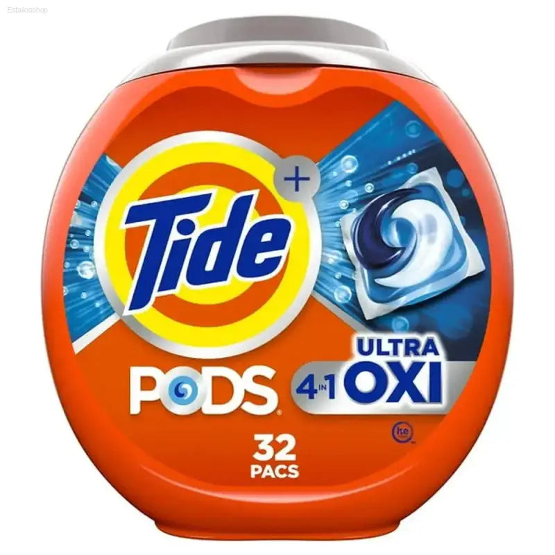 Tide Ultra OXI Laundry Pods – Ultimate Stain Fighter, 32 Count Pack