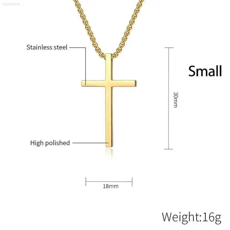 Triple Cross Titanium Steel Necklace: Unfadeable Faith - Estalios